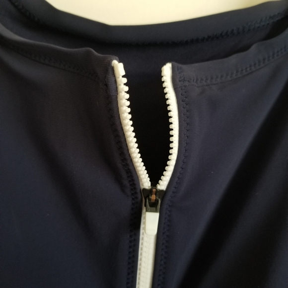 New Athleta Colorblock Zip Front One Piece Swimsuit XXS - Picture 5 of 11